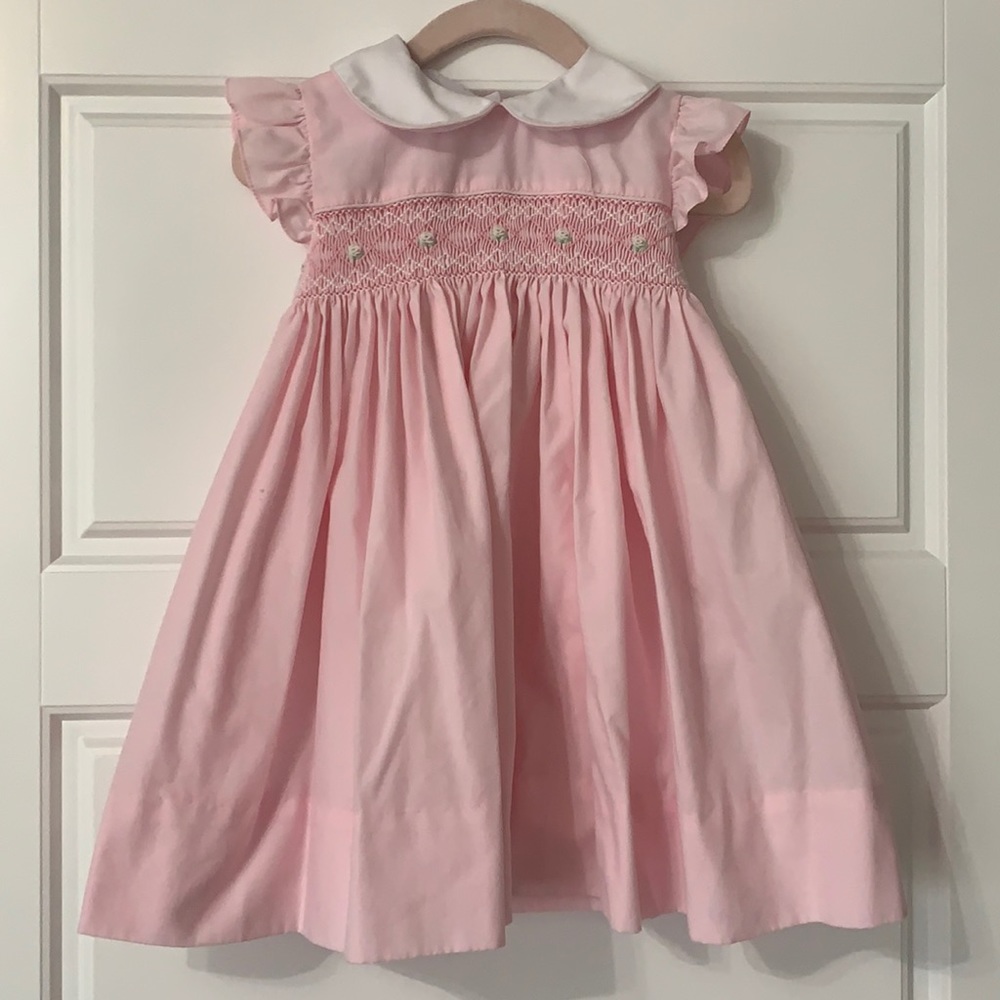 COPY - Edgehill collection 24m 2T pink smocked dress